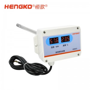 4-20mA 不銹鋼帶顯-HG803管道式溫濕度測試儀